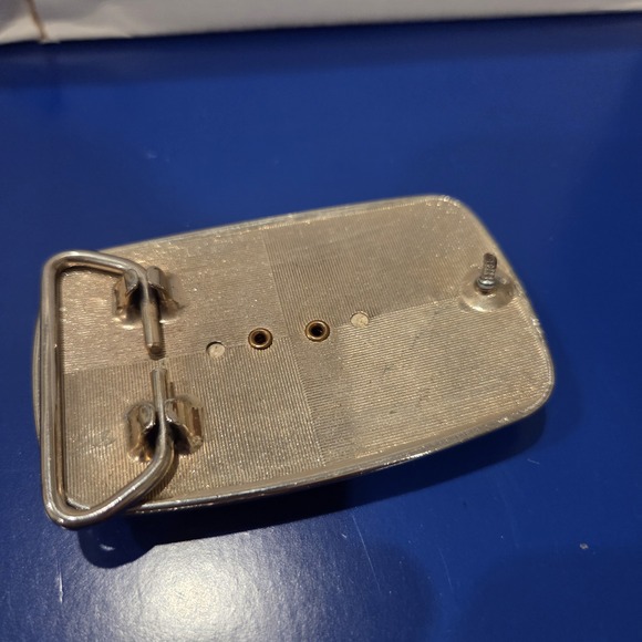 Red Coral Stone Cabochon Silver Tone Oval Belt Buckle Floral Engraved - Picture 5 of 8